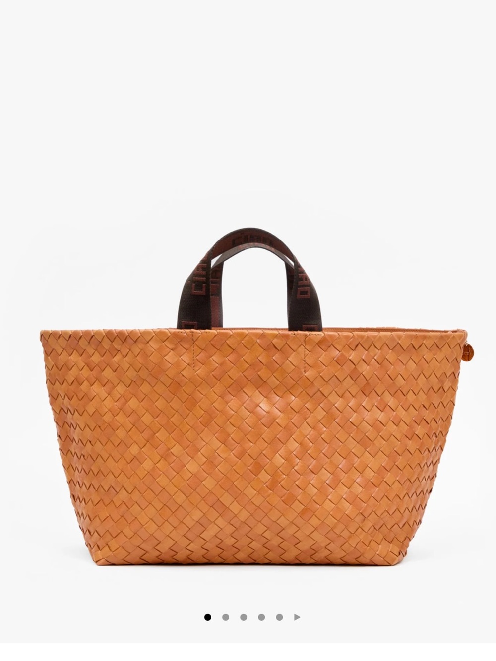 NWOT Clare V. Bateau Tote in Natural Woven Diagonal - Picture 7 of 9